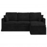 Sofa Czarny 198 x 134 x 80 cm Aksamit