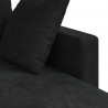 Sofa Czarny 198 x 134 x 80 cm Aksamit