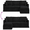 Sofa Czarny 198 x 134 x 80 cm Aksamit