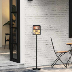 Stoiska na targi Czarny 25 x 25 x 125 cm Aluminium