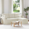 Sofa Kremowy 198 x 134 x 80 cm Aksamit