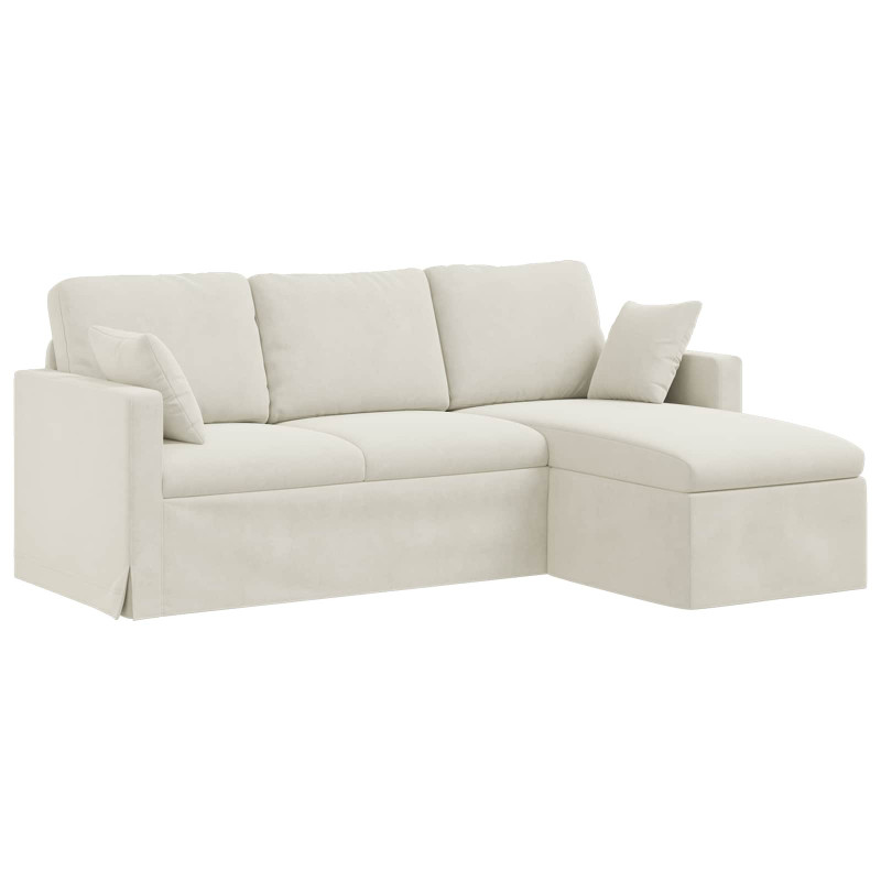 Sofa Kremowy 198 x 134 x 80 cm Aksamit