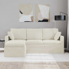 Sofa Kremowy 198 x 134 x 80 cm Aksamit