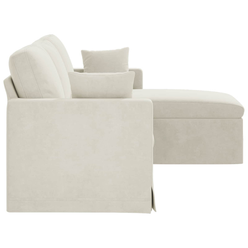 Sofa Kremowy 198 x 134 x 80 cm Aksamit