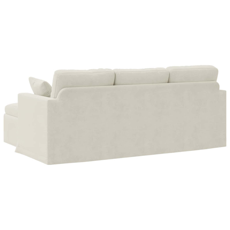 Sofa Kremowy 198 x 134 x 80 cm Aksamit