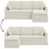 Sofa Kremowy 198 x 134 x 80 cm Aksamit