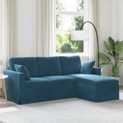 Sofa Niebieski 198 x 134 x 80 cm Aksamit