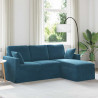 Sofa Niebieski 198 x 134 x 80 cm Aksamit