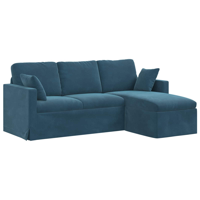Sofa Niebieski 198 x 134 x 80 cm Aksamit