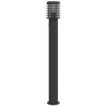 Lampy ogrodowe na słupku, z gniazdkiem, 3 szt., czarne, 110 cm