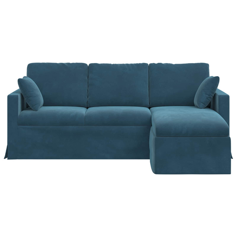 Sofa Niebieski 198 x 134 x 80 cm Aksamit