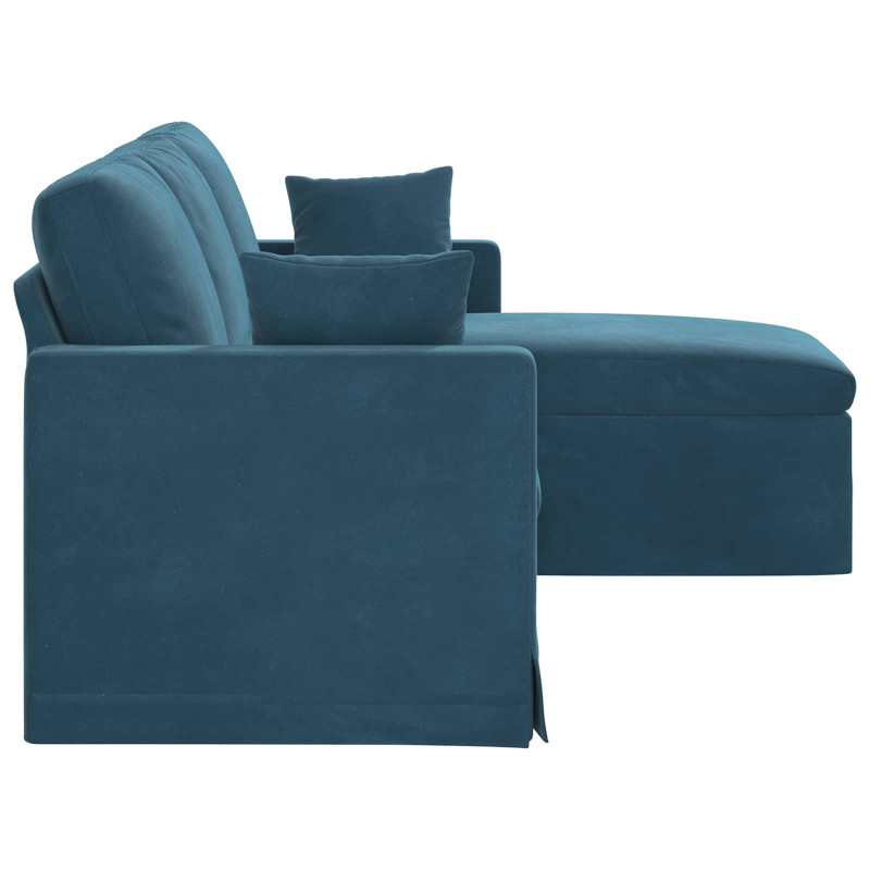 Sofa Niebieski 198 x 134 x 80 cm Aksamit