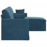 Sofa Niebieski 198 x 134 x 80 cm Aksamit