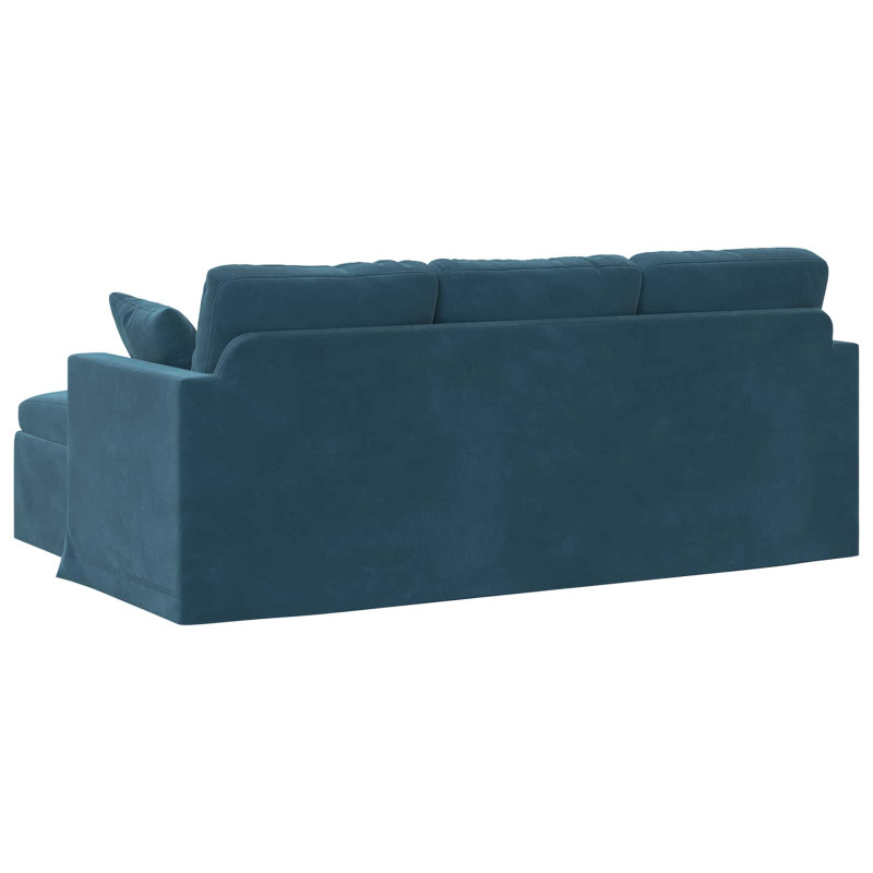 Sofa Niebieski 198 x 134 x 80 cm Aksamit