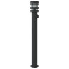 Lampy ogrodowe na słupku, z gniazdkiem, 3 szt., czarne, 110 cm