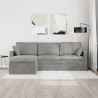 Sofa Jasnoszary 198 x 134 x 80 cm Aksamit