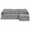 Sofa Jasnoszary 198 x 134 x 80 cm Aksamit