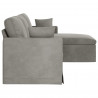 Sofa Jasnoszary 198 x 134 x 80 cm Aksamit