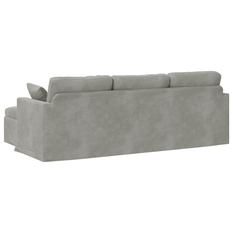 Sofa Jasnoszary 198 x 134 x 80 cm Aksamit