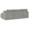 Sofa Jasnoszary 198 x 134 x 80 cm Aksamit