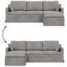 Sofa Jasnoszary 198 x 134 x 80 cm Aksamit