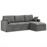 Sofa Ciemnoszary 198 x 134 x 80 cm Aksamit