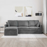 Sofa Ciemnoszary 198 x 134 x 80 cm Aksamit