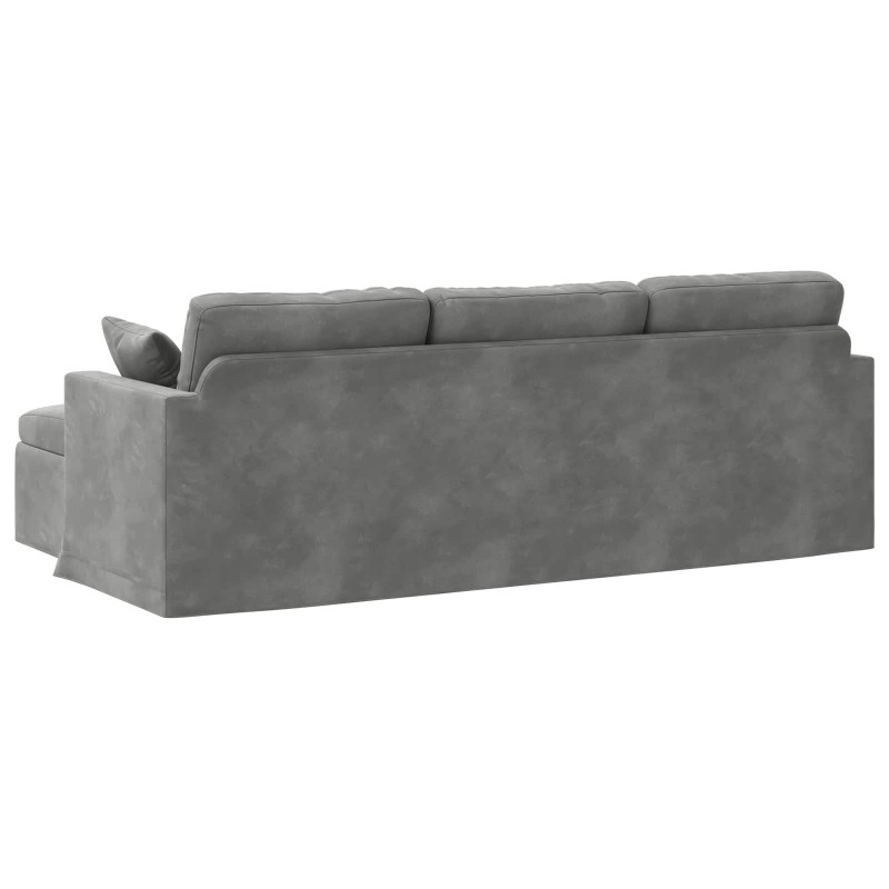 Sofa Ciemnoszary 198 x 134 x 80 cm Aksamit