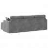 Sofa Ciemnoszary 198 x 134 x 80 cm Aksamit