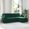 Sofa Ciemna zieleń 198 x 134 x 80 cm Aksamit