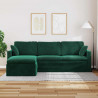 Sofa Ciemna zieleń 198 x 134 x 80 cm Aksamit