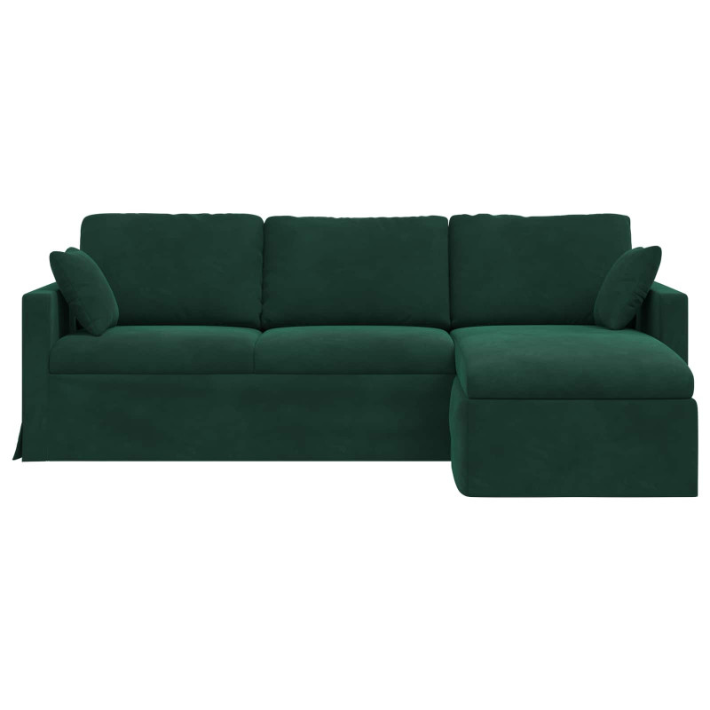 Sofa Ciemna zieleń 198 x 134 x 80 cm Aksamit