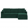 Sofa Ciemna zieleń 198 x 134 x 80 cm Aksamit