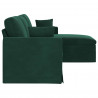 Sofa Ciemna zieleń 198 x 134 x 80 cm Aksamit