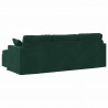 Sofa Ciemna zieleń 198 x 134 x 80 cm Aksamit