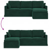 Sofa Ciemna zieleń 198 x 134 x 80 cm Aksamit