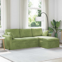 Sofa Jasnozielony 198 x 134 x 80 cm Aksamit