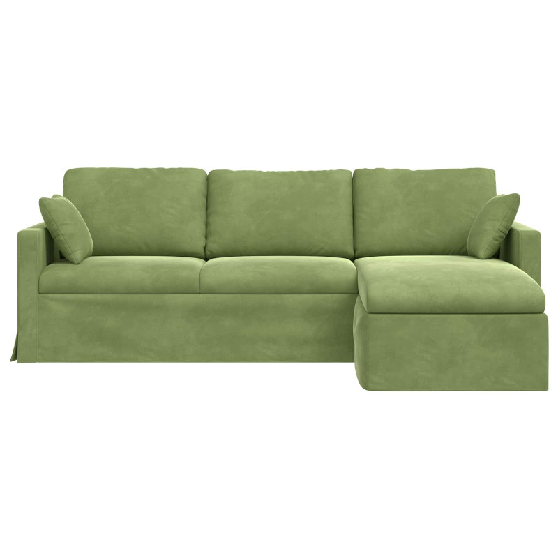 Sofa Jasnozielony 198 x 134 x 80 cm Aksamit