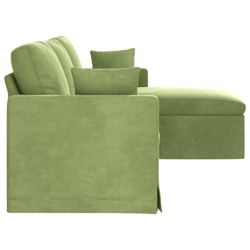 Sofa Jasnozielony 198 x 134 x 80 cm Aksamit