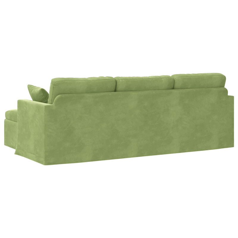 Sofa Jasnozielony 198 x 134 x 80 cm Aksamit