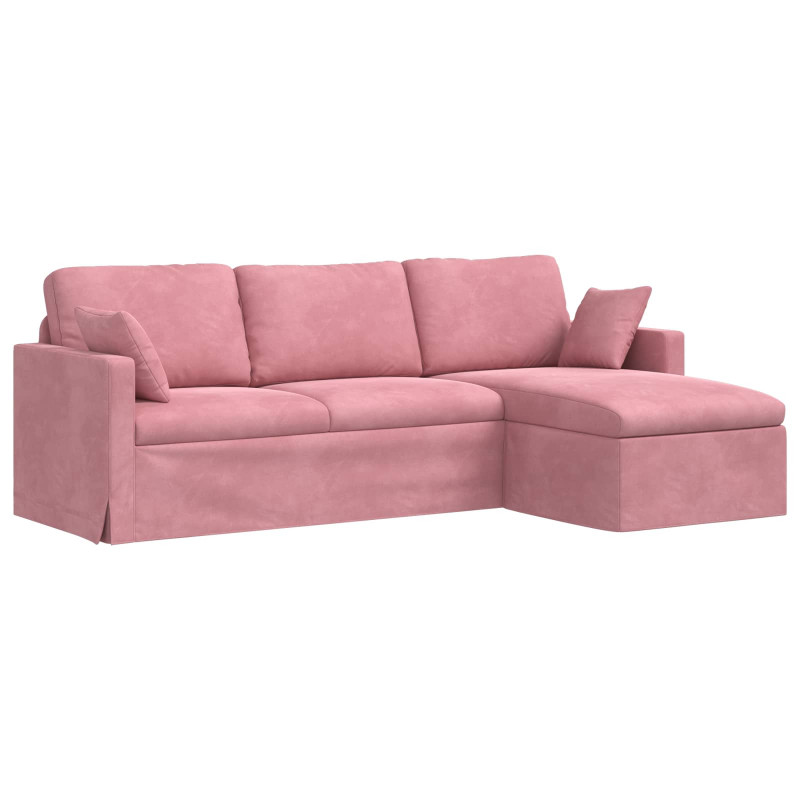 Sofa Różowy 198 x 134 x 80 cm Aksamit