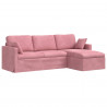 Sofa Różowy 198 x 134 x 80 cm Aksamit
