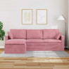 Sofa Różowy 198 x 134 x 80 cm Aksamit