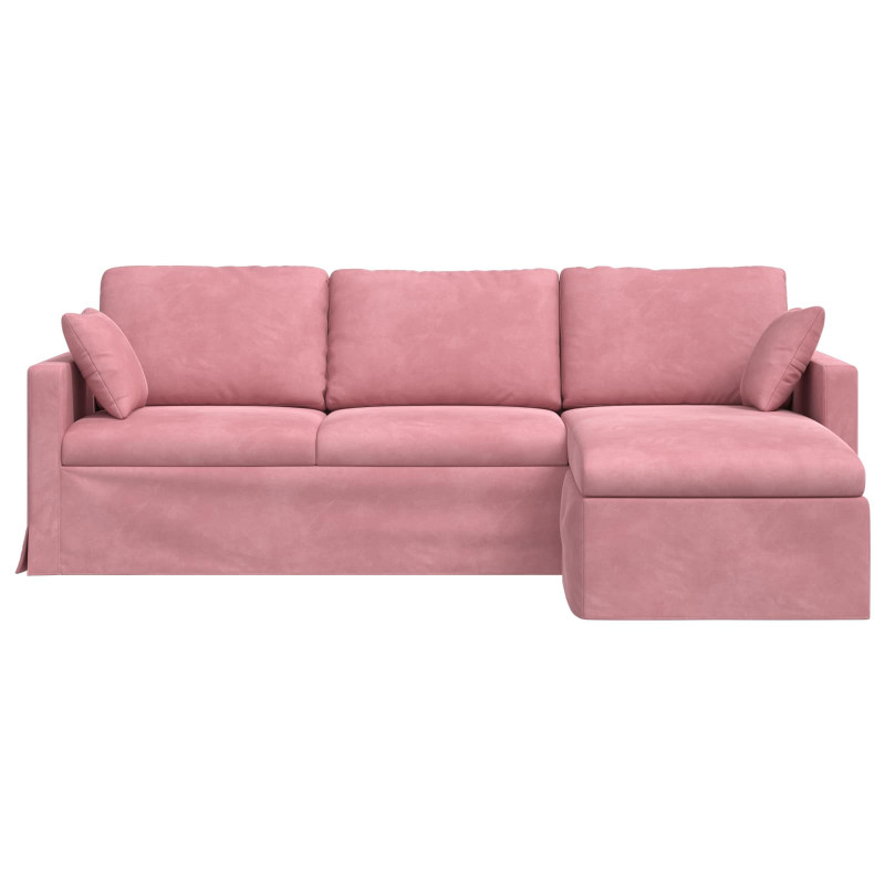 Sofa Różowy 198 x 134 x 80 cm Aksamit