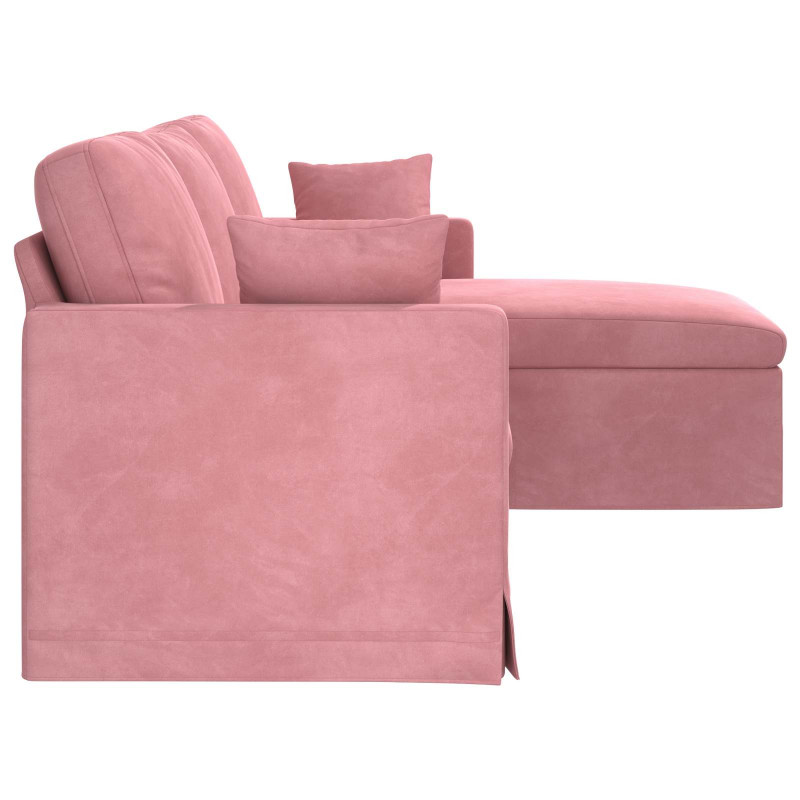 Sofa Różowy 198 x 134 x 80 cm Aksamit