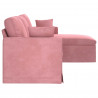 Sofa Różowy 198 x 134 x 80 cm Aksamit