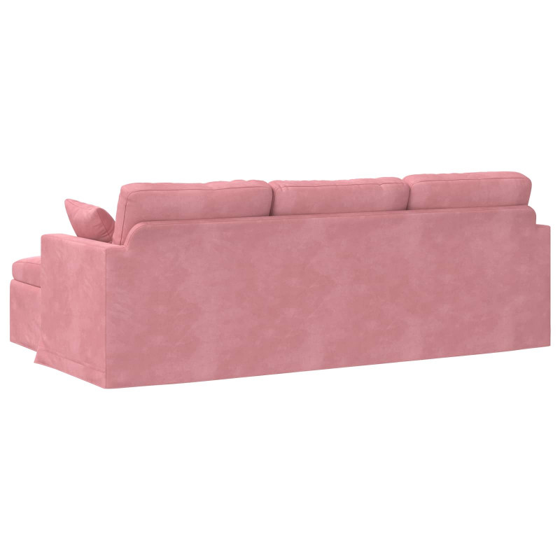Sofa Różowy 198 x 134 x 80 cm Aksamit