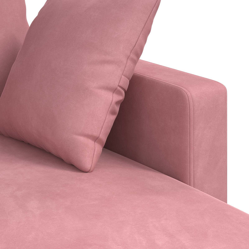 Sofa Różowy 198 x 134 x 80 cm Aksamit