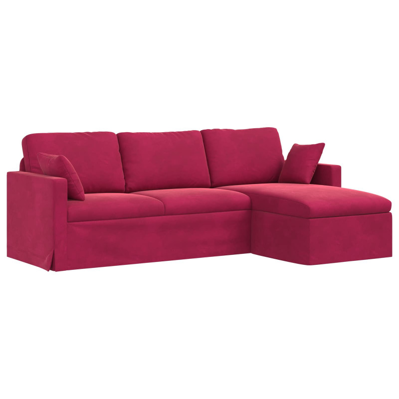 Sofa Czerwone wino 198 x 134 x 80 cm Aksamit