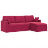 Sofa Czerwone wino 198 x 134 x 80 cm Aksamit